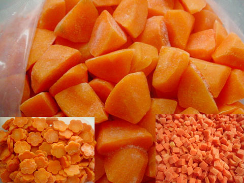 IQF Carrot Cut/Slice/Cubes